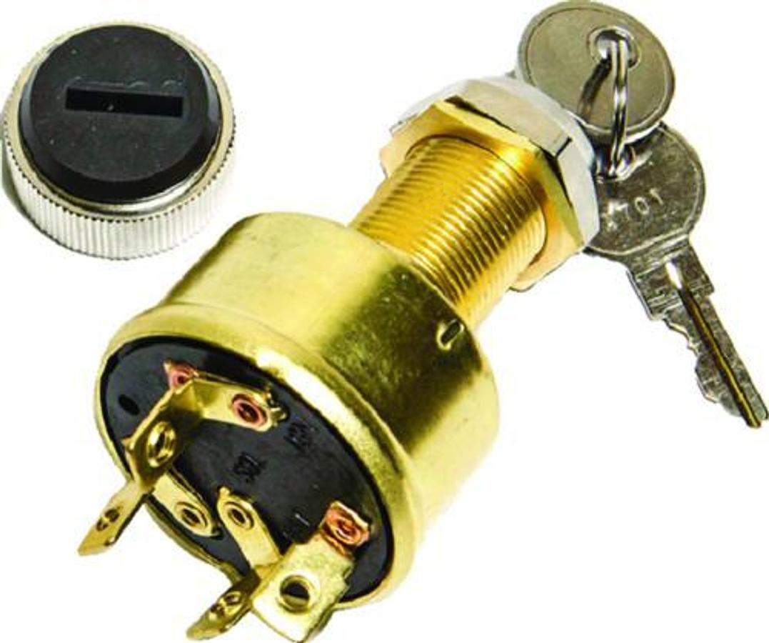 4 Position Conventional Brass Ignition Switches - 1in. - 4 Screw Terminal