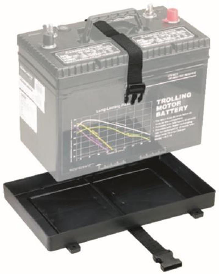 Battery Tray with Strap Holder - 12-3/8in. L x 7-1/8in. W - Group 24