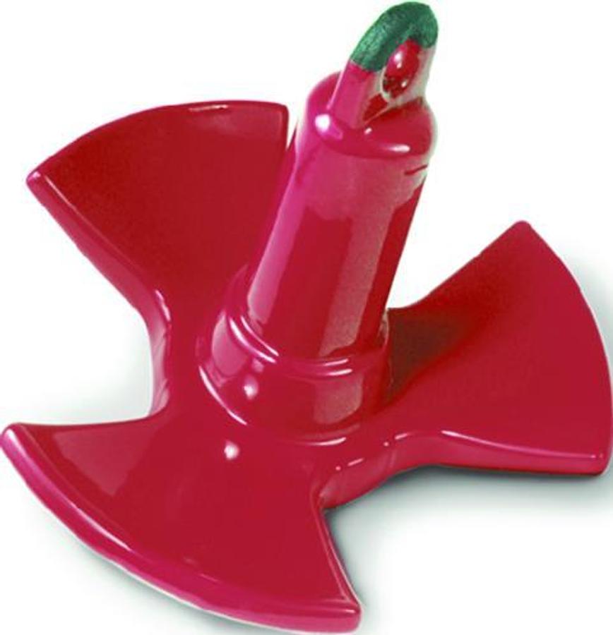 14lb. Premium Tri-Fluke Vinyl Coated River Anchor - Red