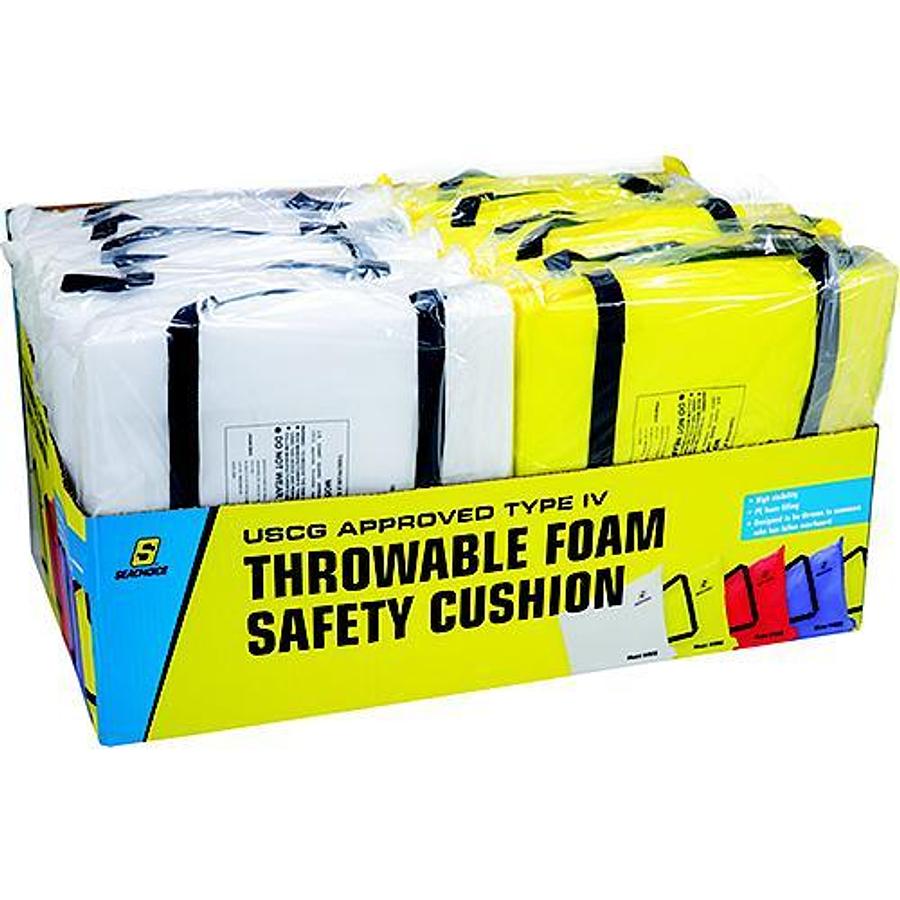 Type IV Throwable Foam Safety Cushions in Retail Display Box
