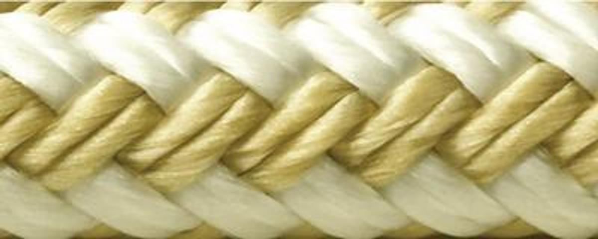 Double Braid Nylon Anchor Line - 5/8in. x 250ft. - Gold/White