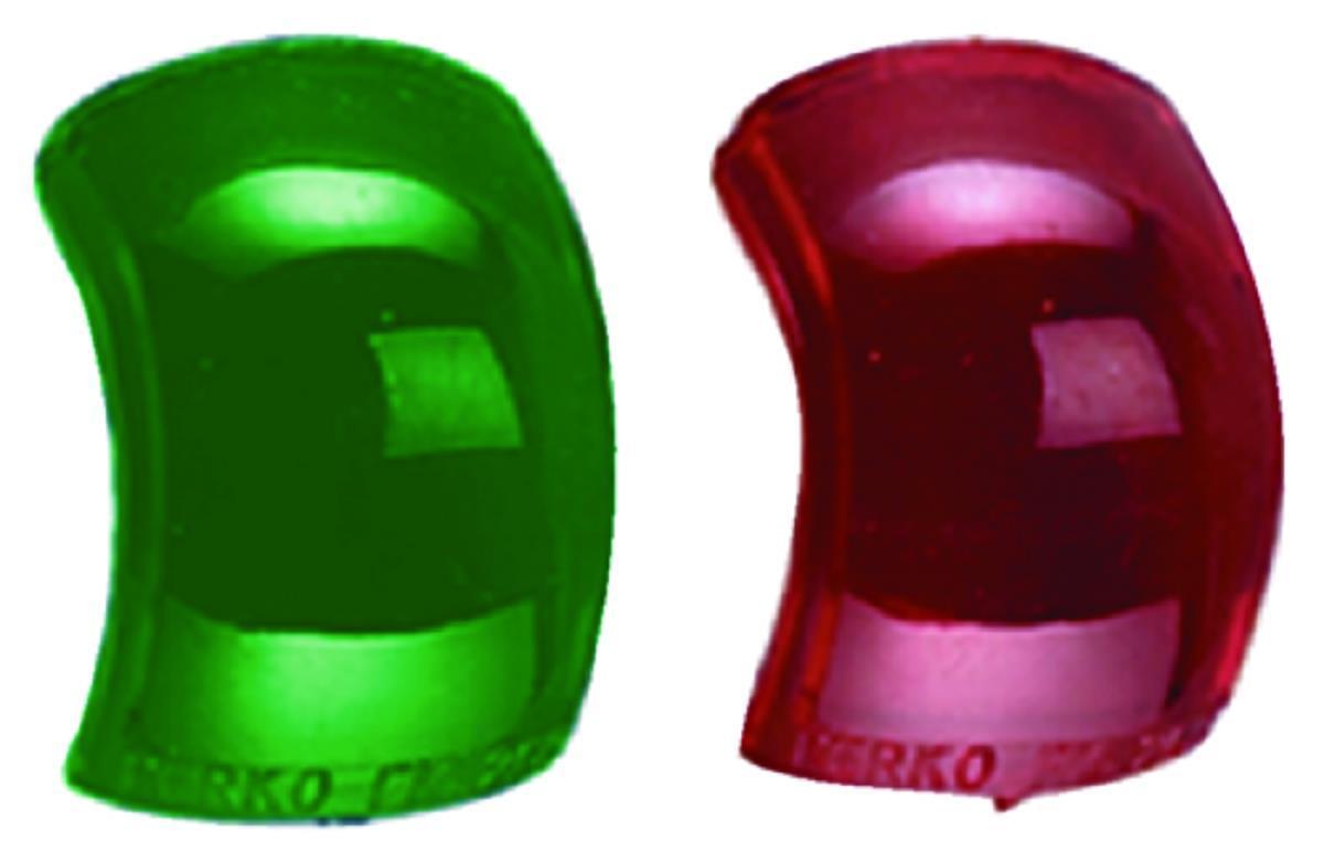 Lens Set for Side Lights - 1 9/16in. W x 1in. H - Red/Green