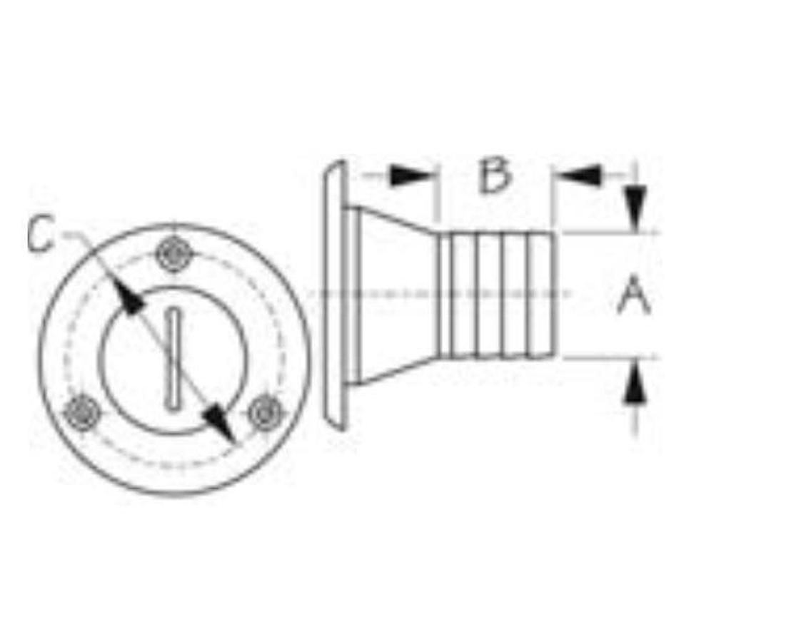 Waste Deck Fill with Keyless Cap - Black