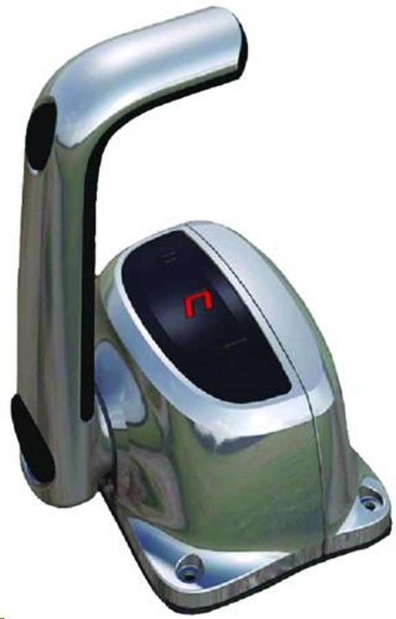 Single Lever Top Mount Control - Single Engine with Trim - Chrome