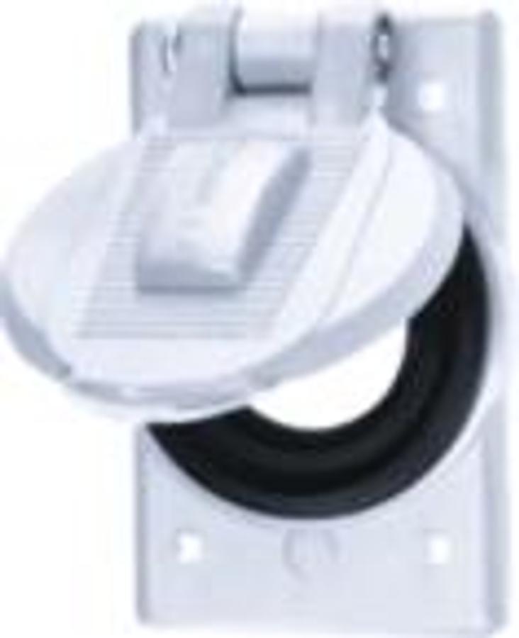 Polycarbonate Spring Loaded Weatherproof Cover - White