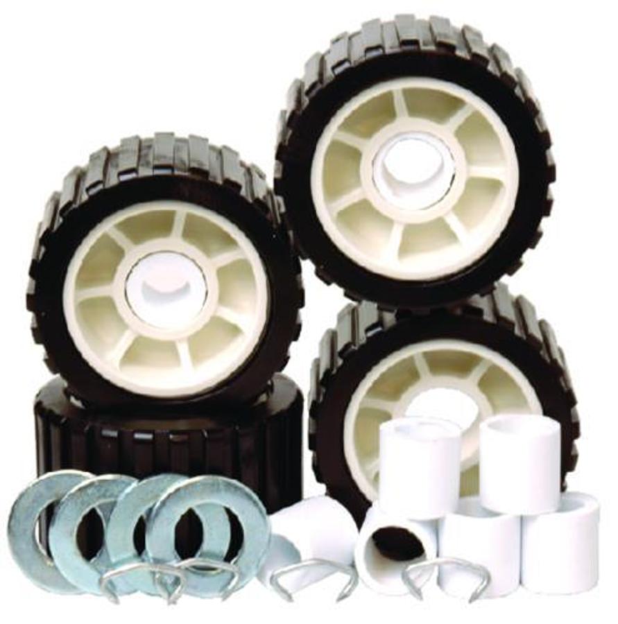 Poly Wobble Black Roller Assembly - 5in.