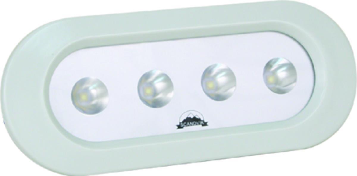 LED Spreader Light - Flush Mount - 4x3W - 5 7/8in. L x 2 3/8in. H x 1 7/16in. D