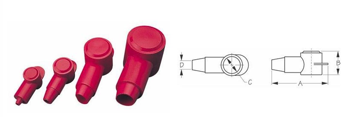 Battery Terminal Caps - Cable Size 8-2 Gauge