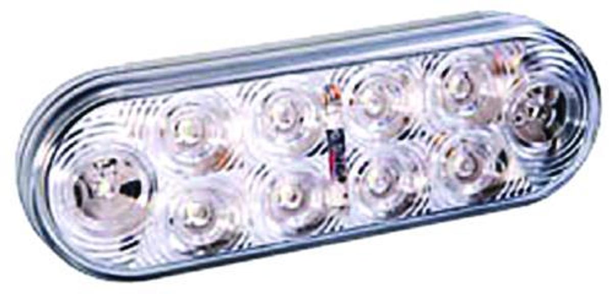 LED 6in. Oval Backup Light - White