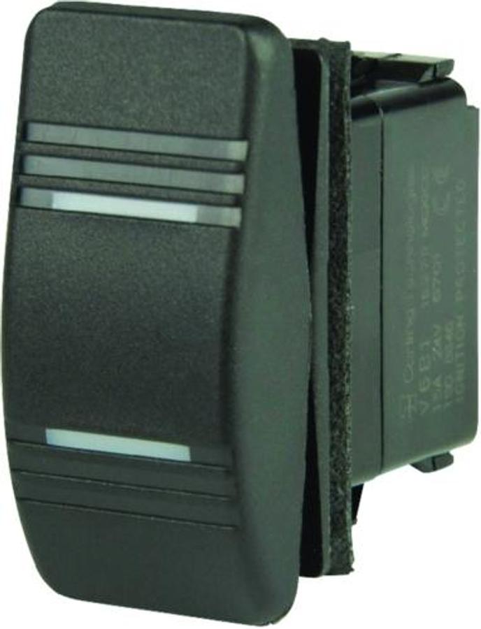 Weather Resistant Contura SPDT Rocker Switch - Black