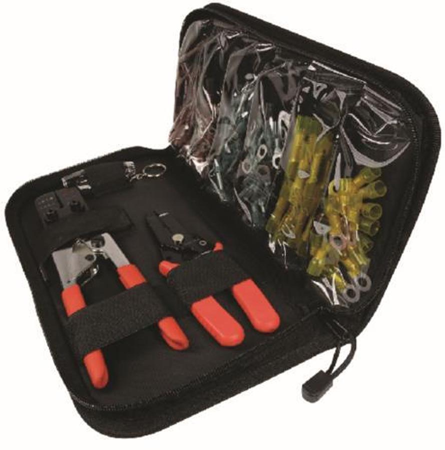 Waterproof Wiring Kit with Zip-Case & Tools