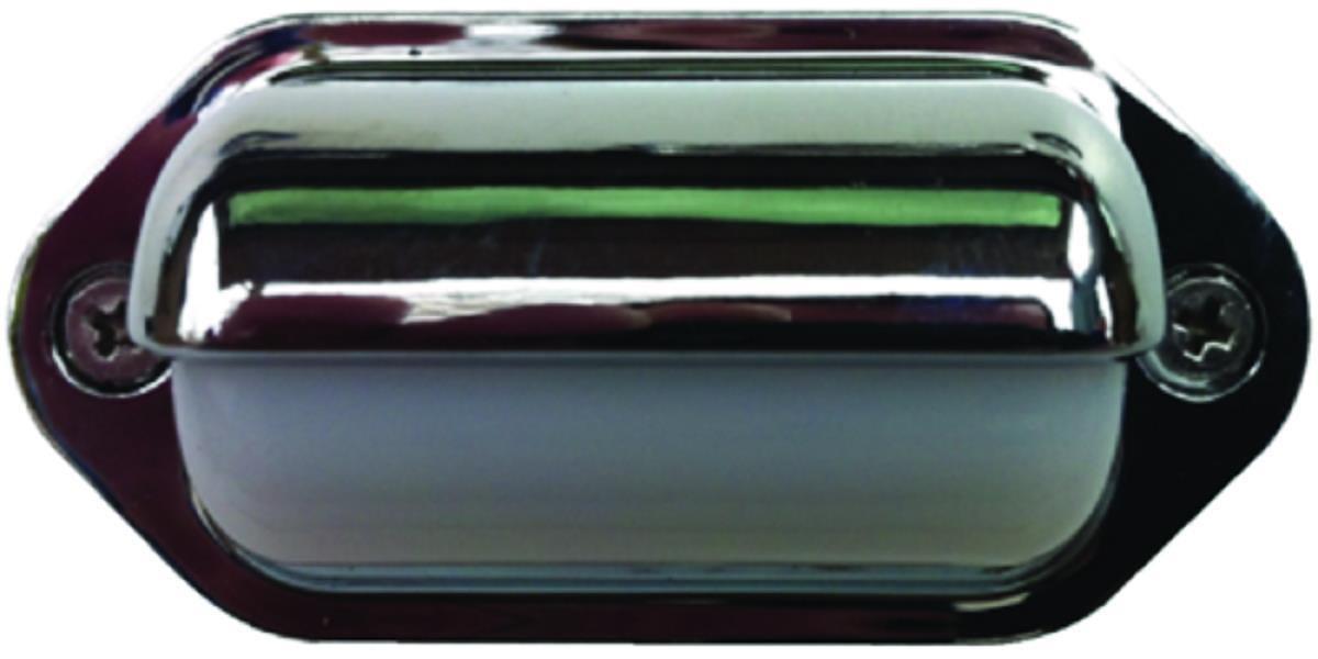 LED Companion Way/Accent Light - Chrome Bezel Housing - 2.6in. L x 1.3in. H - Blue