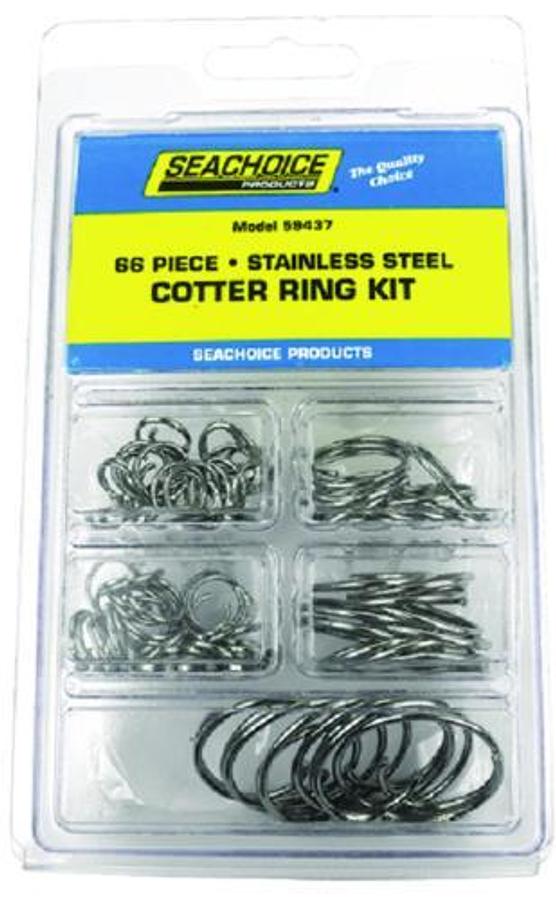 Stainless Steel Cotter Ring Kit - 66 Piece