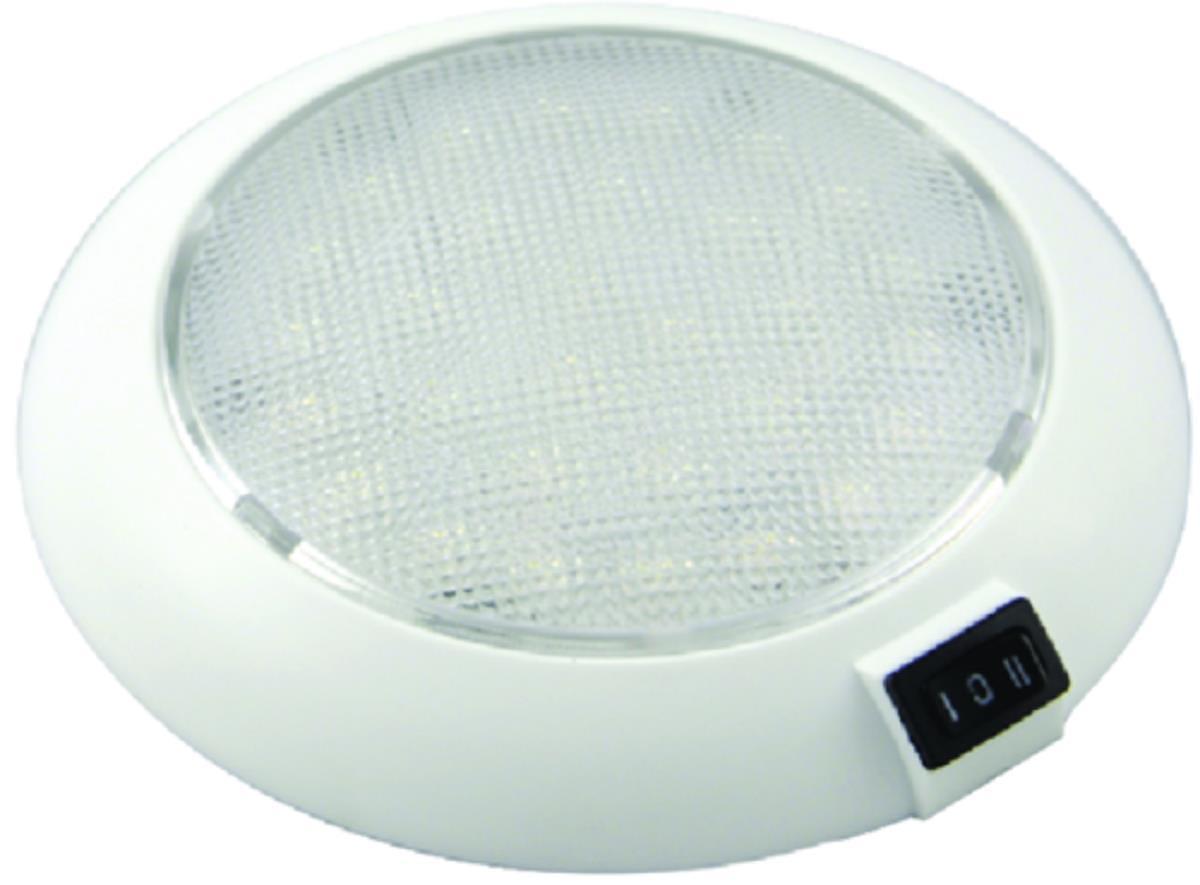 Columbo LED Interior Dome Light - Stainless Steel Housing - White/Red