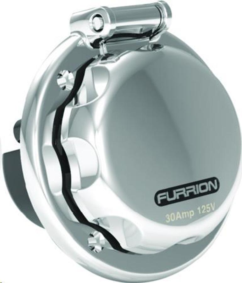 30A Power Inlet, 30A Round - Stainless Steel