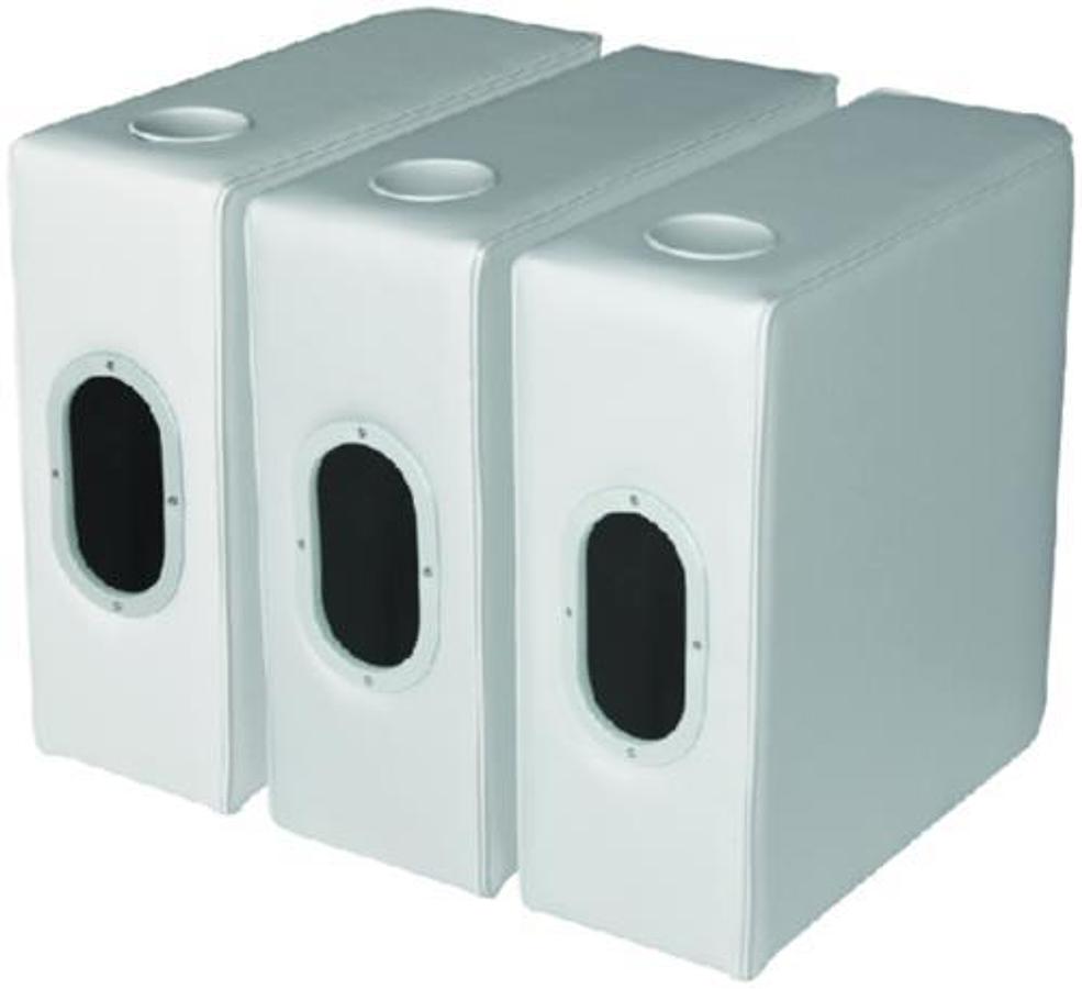 Deluxe Pontoon Arm Rest - Left Radius - Gray