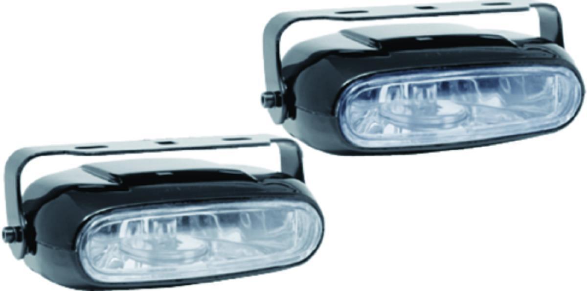 Slim Oval Ion Fog Light - Black Housing - 5 7/8in. L x 2 1/2in. H x 3 7/16in. D