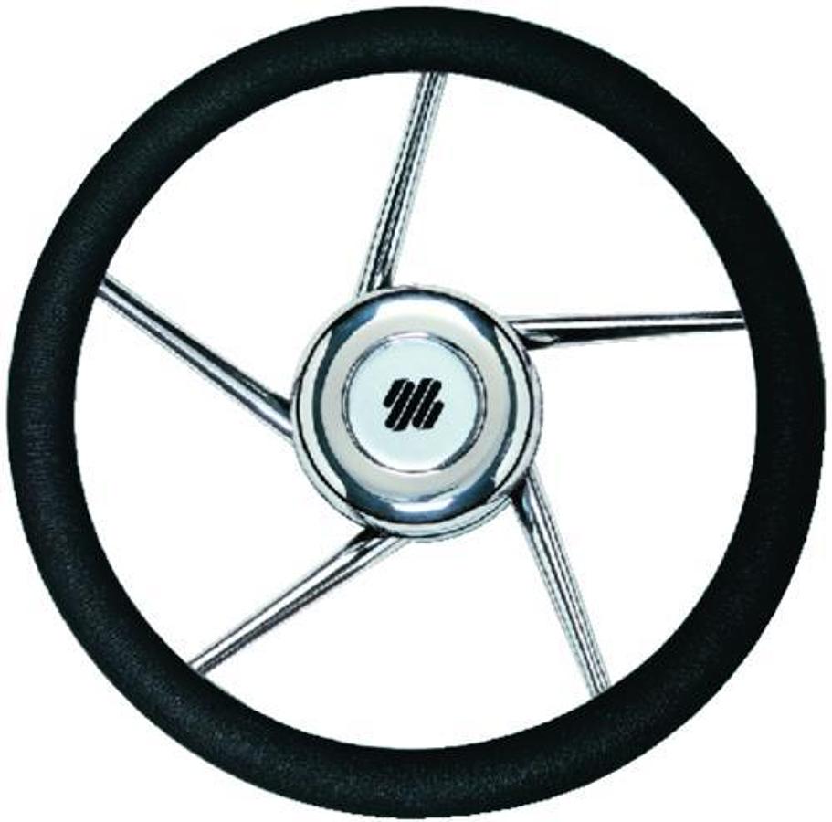 5 Spoke Non-Magnetic Stainless Steel Steering Wheel - Polyurethane Grip