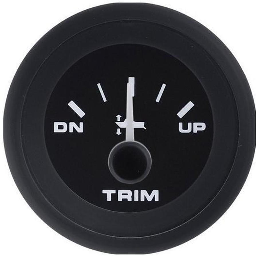 Premier Pro Black 2in. Domed Trim Gauge - Evinrude/Johnson and Suzuki 4-Stroke 2002 to Date