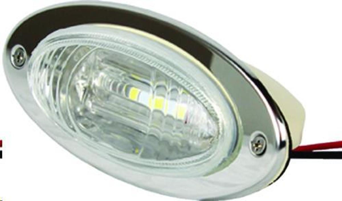 Flush Mount LED Docking Light - 4.5in. W1.625in. H - 12V