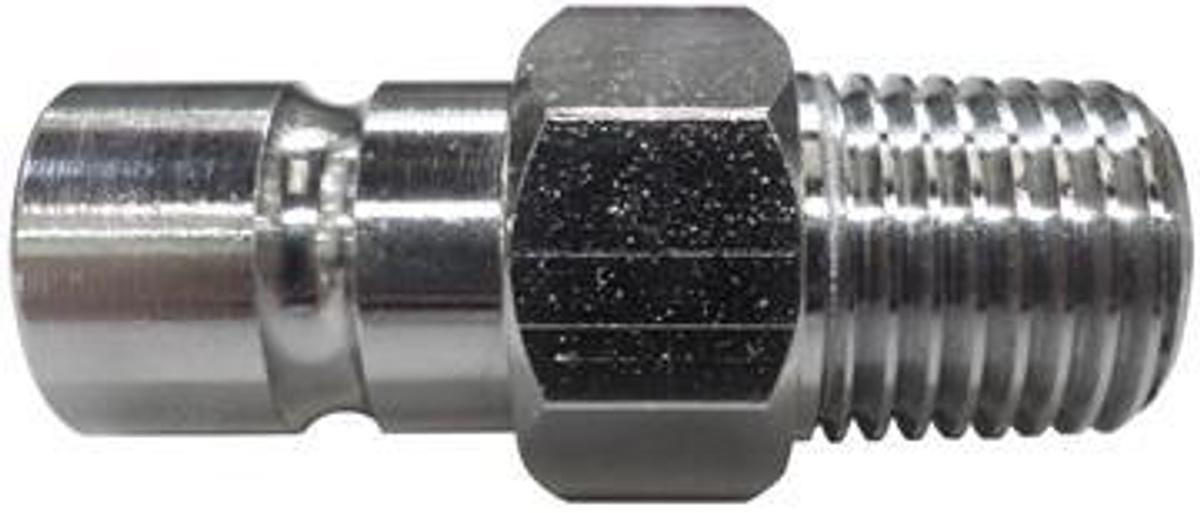 Fuel Line Tank Fitting - 1/4 NPT Male - Chrome Plated Brass
