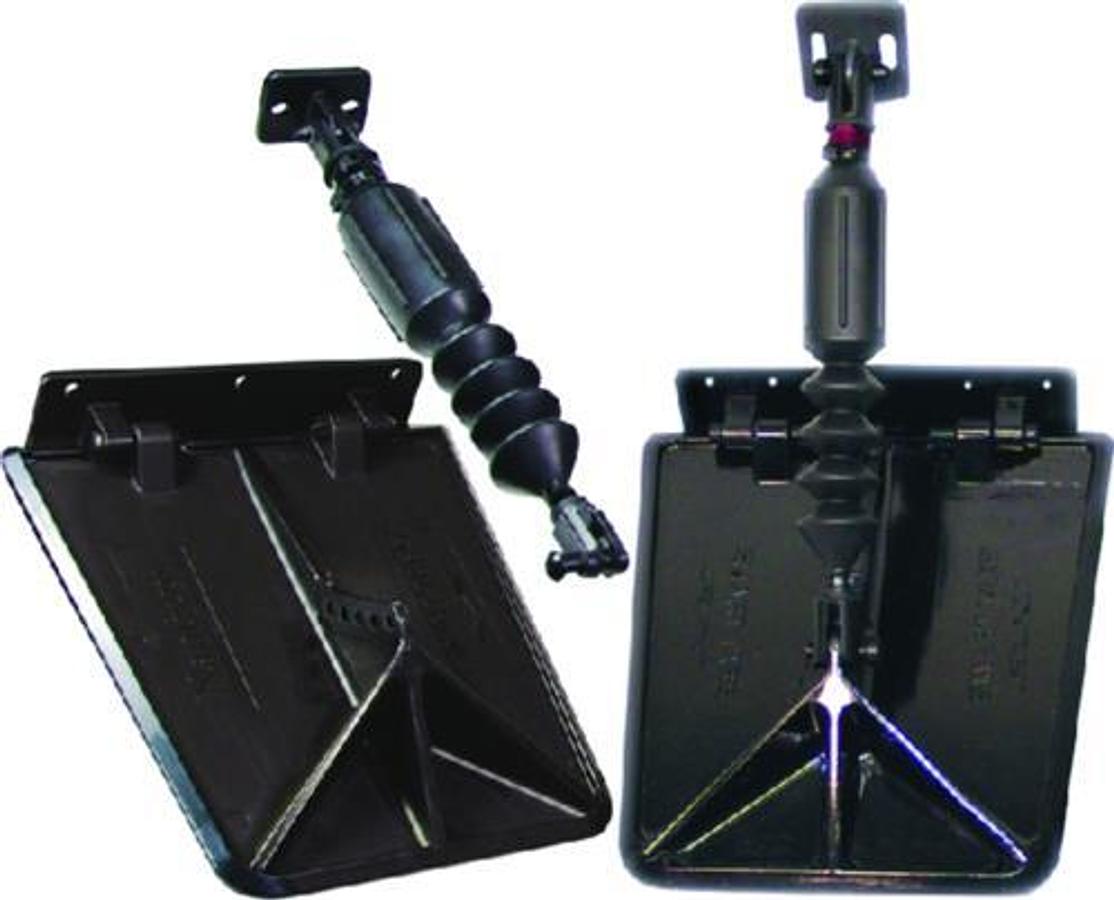 Black SX Composite Smart Tabs w/ 60lbs. Actuator - 9.5in. x 10in. - 15ft.-18ft.+ Boat