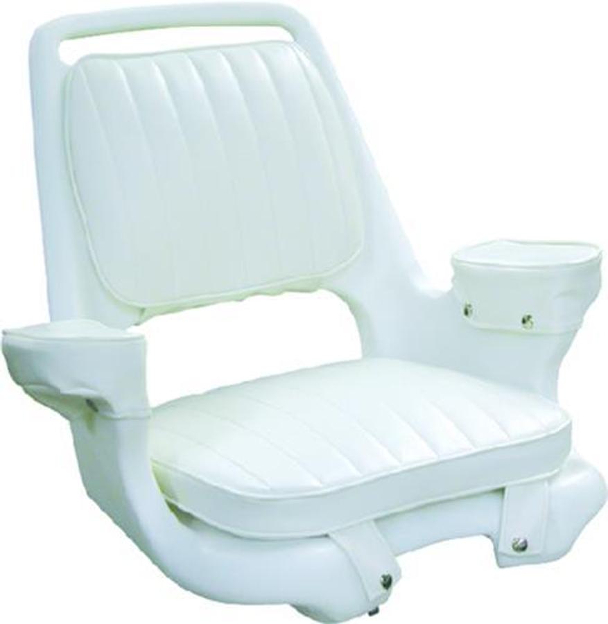 Captains Chair with Cushions - White