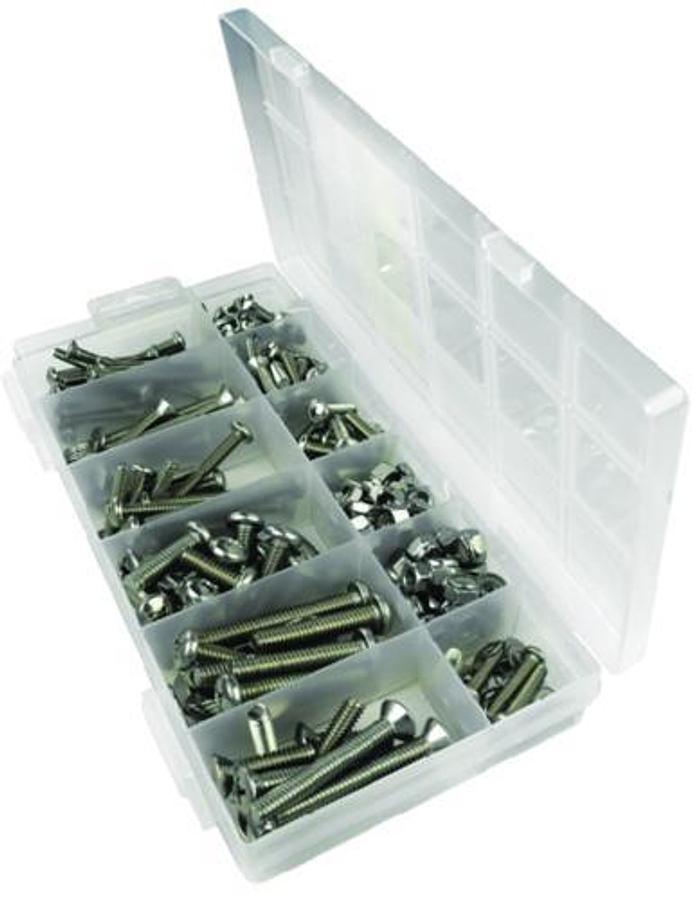 Stainless Steel Machine Screw Kit - 256 Piece