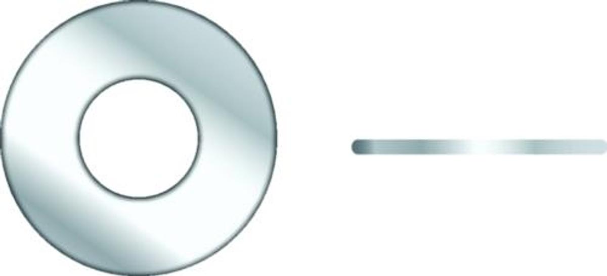 Stainless Steel Chrome Plated Flat Washer - 1/4in.