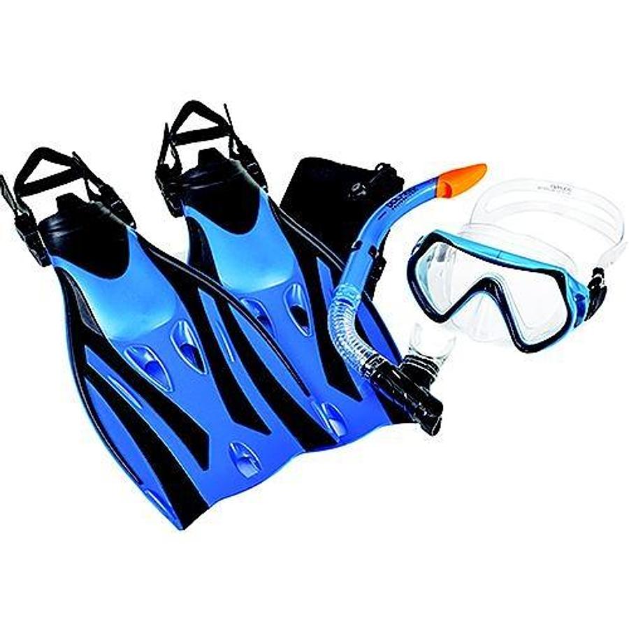 Ion - Junior 5 Piece Snorkeling Set - Blue