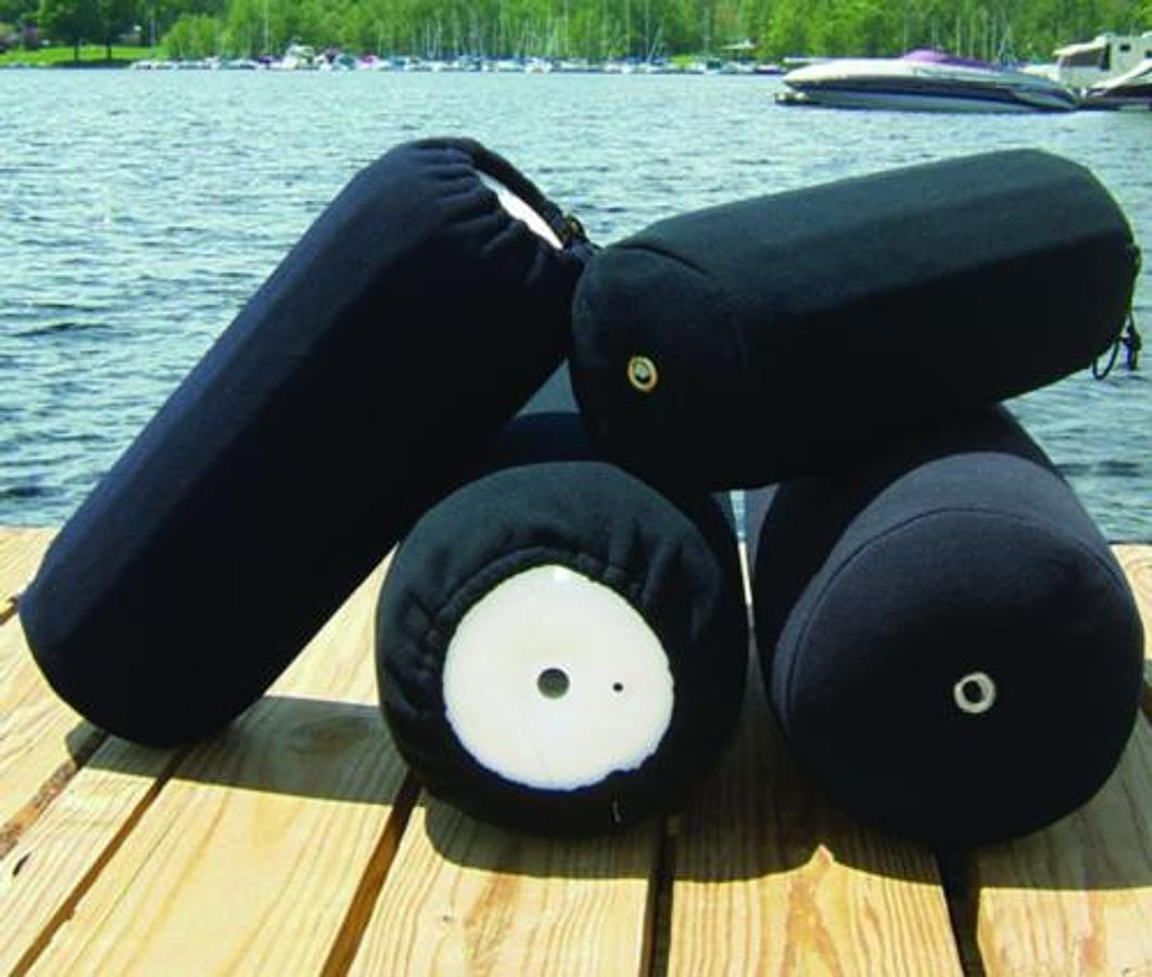 Fleece Fender Boot for Center Rope Tube Fender - 10in. x 26in. - Black