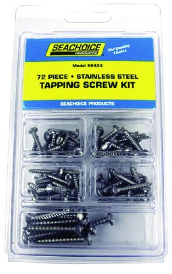 Stainless Steel Tapping Screw Kit - 72 Piece