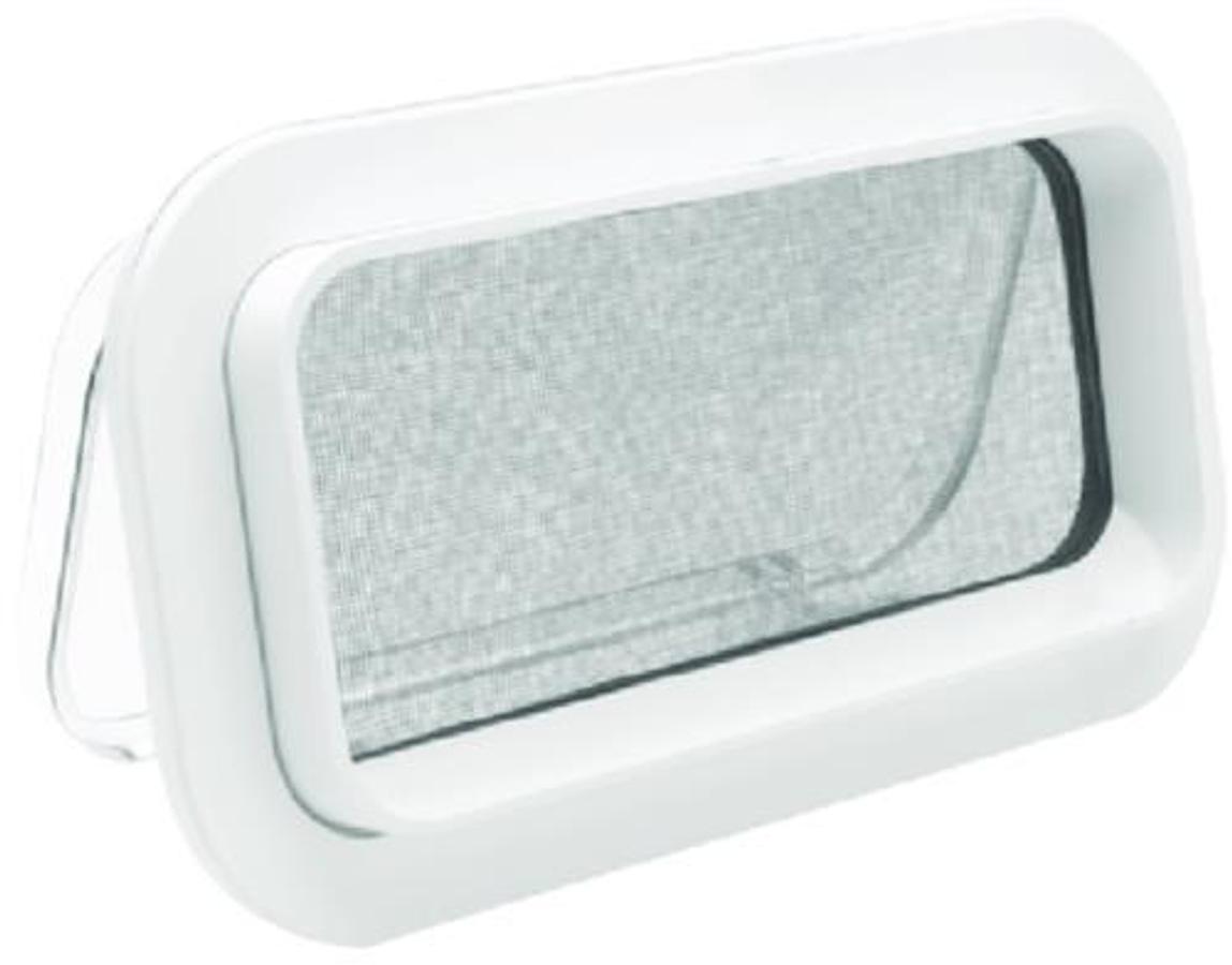 Angled Spigot Opening Port - White w/ Clear Lens