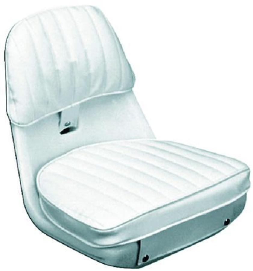 Economy Helmsman Seat and Cushion Set - White