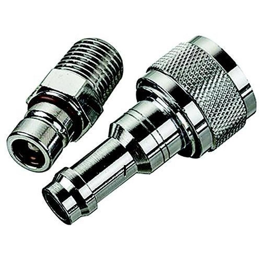 Fuel Connector - Quick Universal 3/8in. Barb Female 1/4in. - NPT Male Stainless Steel