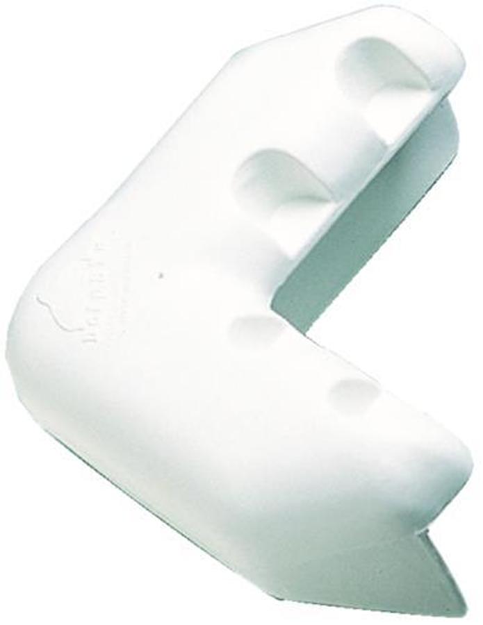 Corner Bumper with Hardware - 9in. x 9in. x 3 5/8in. - White