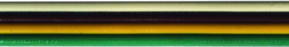 Bare Copper Bonded Ribbon Cable - 4 Wire - 16/4 Gauge - 100ft. - White/Brown/Yellow/Green