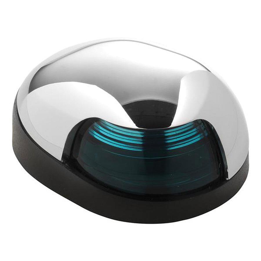 Deck Mount Navigation Lights - Green/Chrome