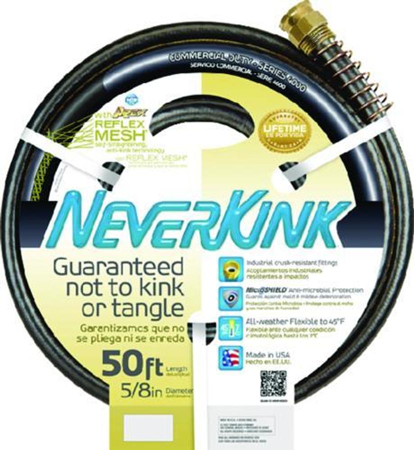 Commercial Duty Neverkink Hose - 5/8in. x 100ft. - Black/Yellow
