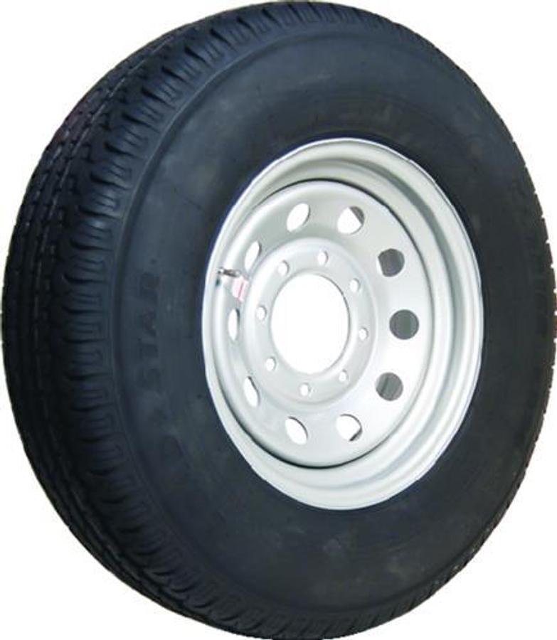 KR03 16in. ST Radial Modular Tire and Wheel Assembly - Max Load 3500lbs. - 8 Lug - Silver
