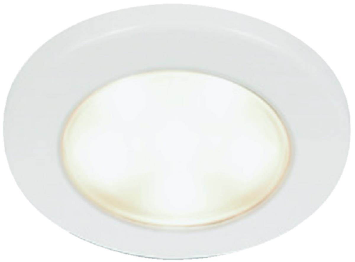 EuroLED 95 LED Downlight - White Bezel Housing - Flush Mount - 10-32V - 3.75in. Dia. - White