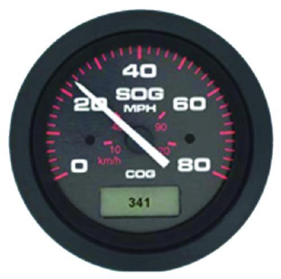 Amega Black 3in. Domed GPS Speedometer - 80 MPH