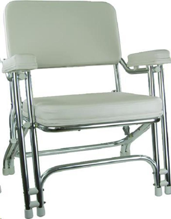 Promotional Deck Chair - 31in.H x 25in.W x 23in.D - Brite White