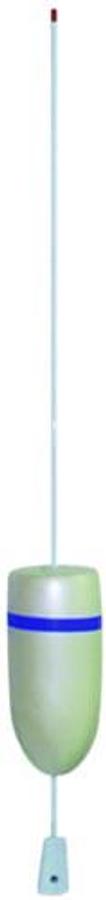 Mast Buoy - 48in. - White with Blue Reflective Striping