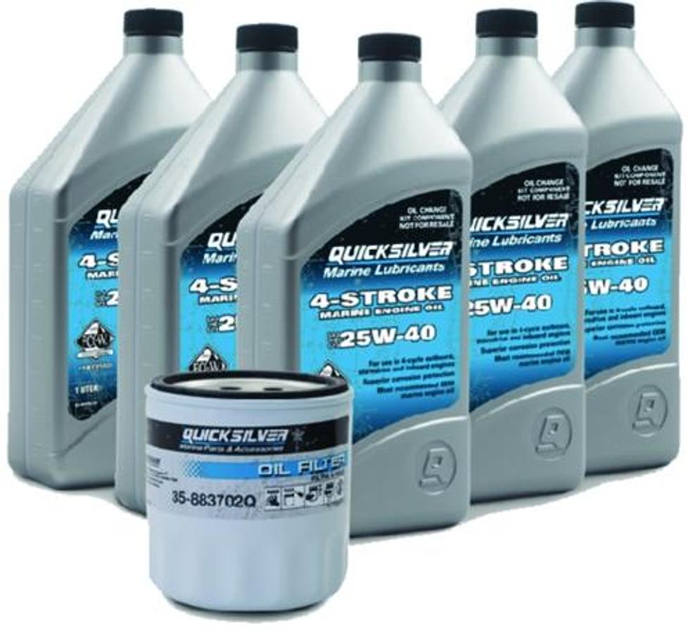Sterndrive and Inboard V-6 Oil Change Kit - 25W-40 - 5lt.