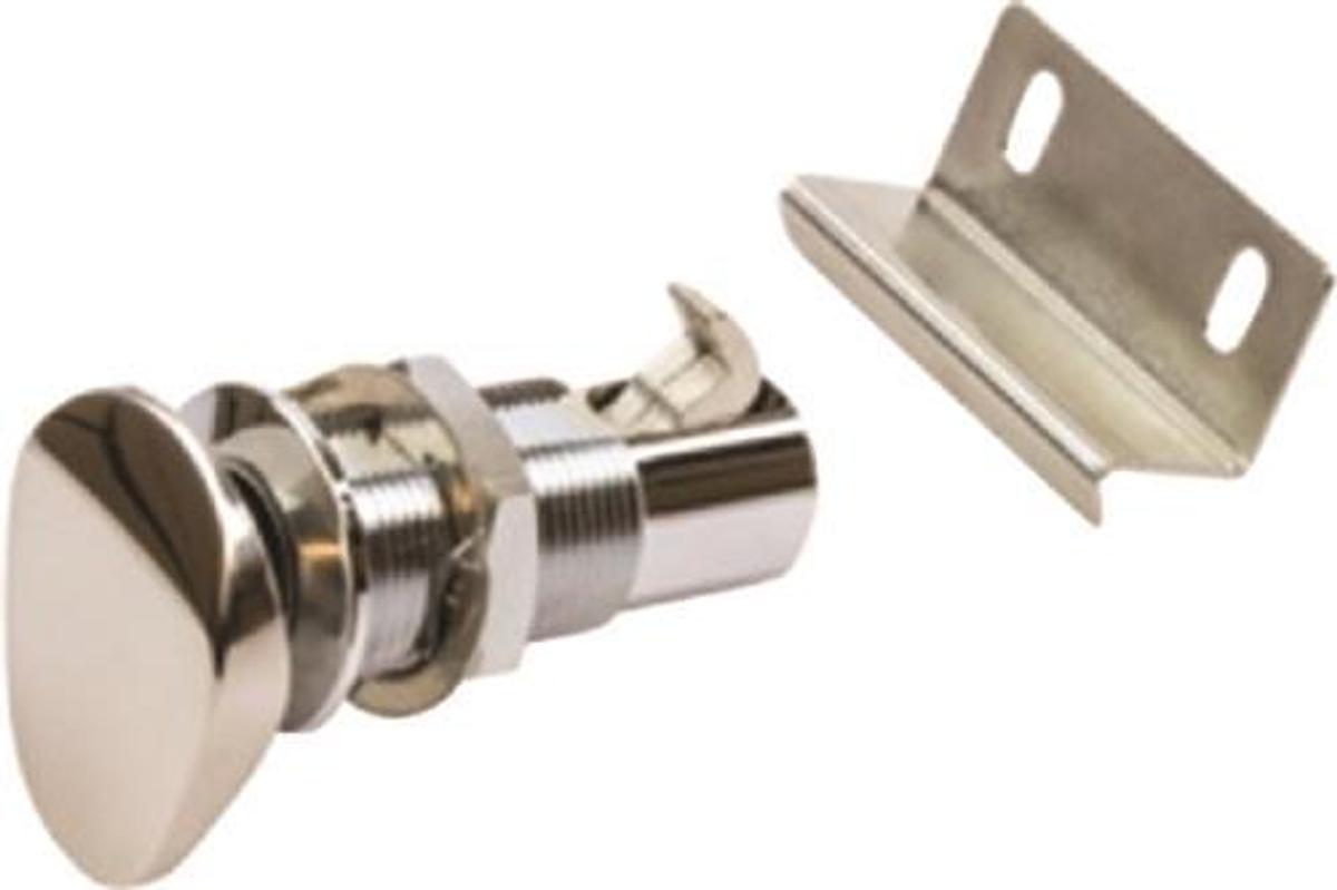 Oval Push Button Cabinet Latch - 1-7/16in. x 3/4in