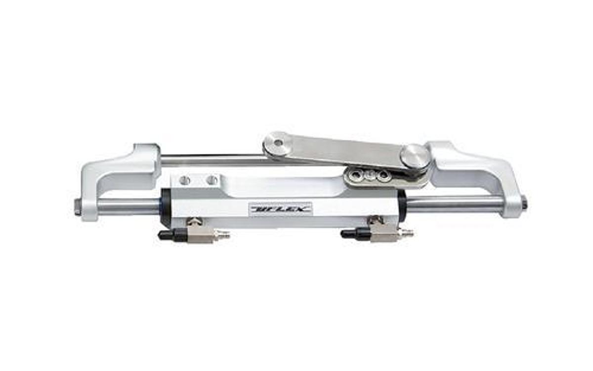 Port Silversteer Front Mount Hydraulic Steering Cylinder - Straight Arm