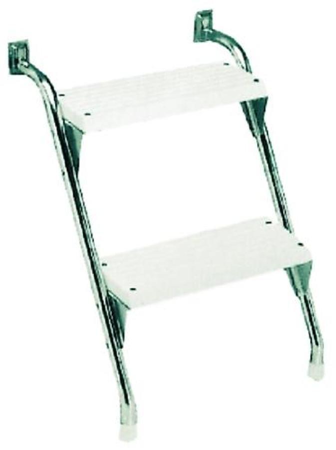 2 White Polymer Cockpit Steps - 22in. H.