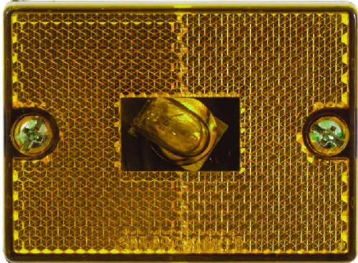 Square Stud Mount Clearance Marker Light - Amber