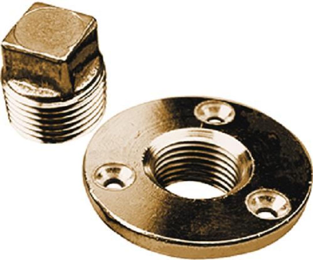 Garboard Drain Flange with Plug  - 2in. - Bronze